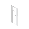 Pendle Junior Toilet Cubicle Pack A with white door and plain grey pilasters