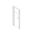 Pendle Junior Toilet Cubicle Pack A with white door and plain grey pilasters