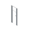 Pendle Junior Toilet Cubicle Door Pack with White Door and Stone Grey Pilasters