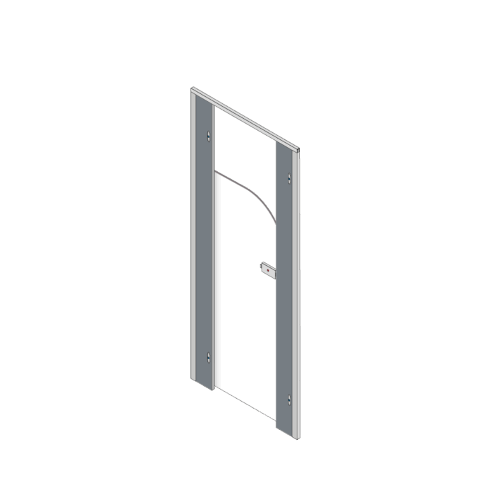 Pendle Junior Toilet Cubicle Door Pack with White Door and Stone Grey Pilasters