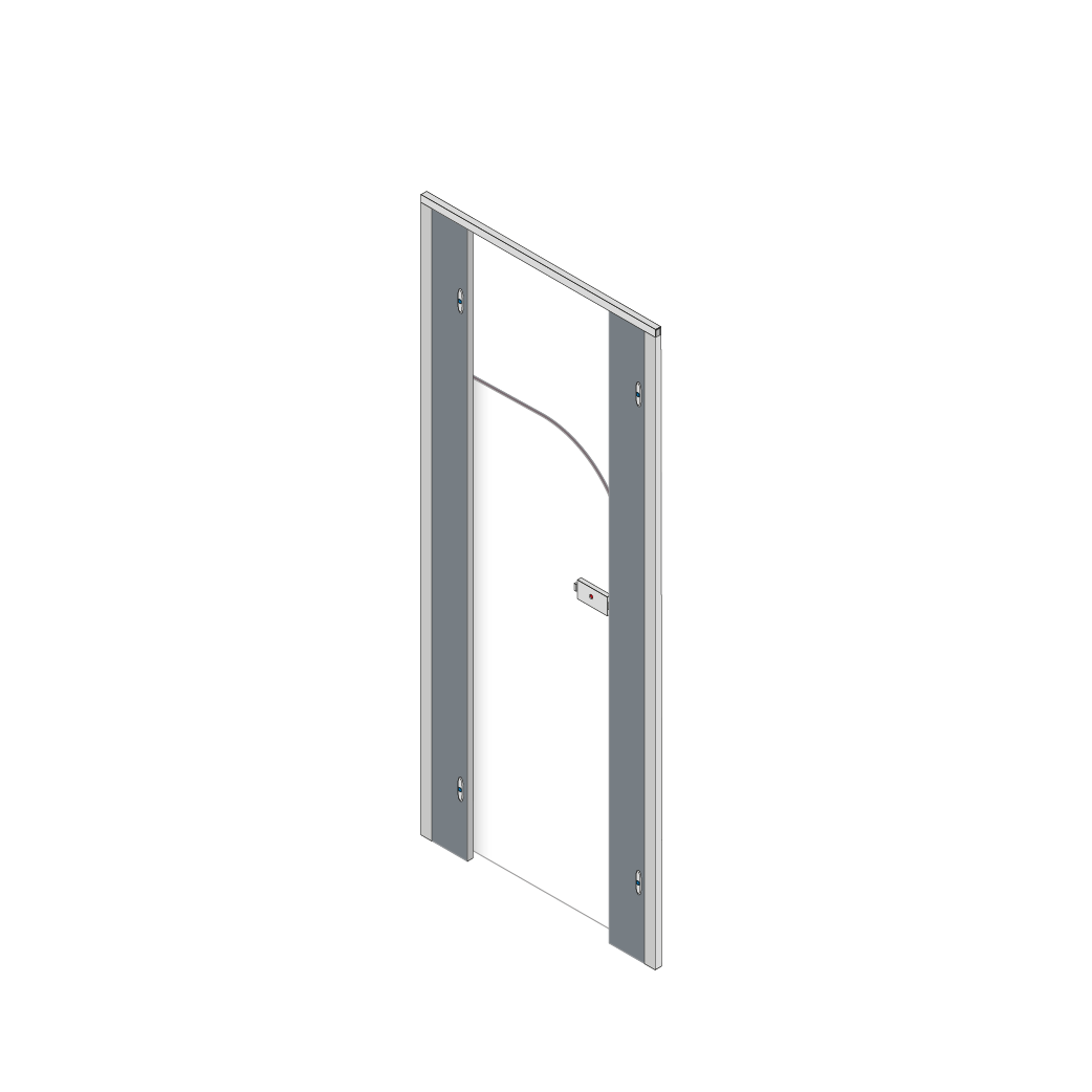 Pendle Junior Toilet Cubicle Door Pack with White Door and Stone Grey Pilasters
