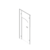Pendle Junior Door Pack A with white door and white pilasters