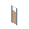 Pendle Junior Toilet Cub icle Door Pack with Woodgrain Door and Stone Grey Pilasters