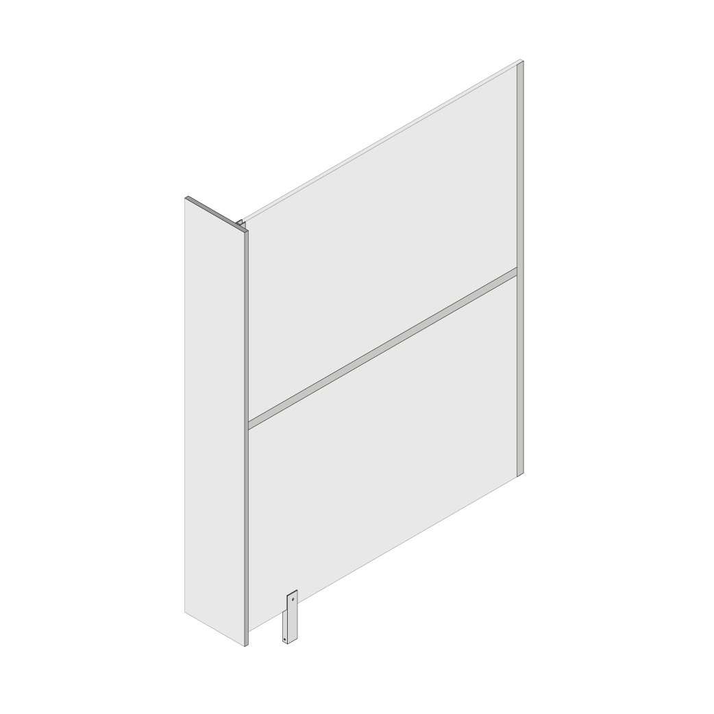Pendle Junior Toilet Cubicle Partition Pack Plain Grey