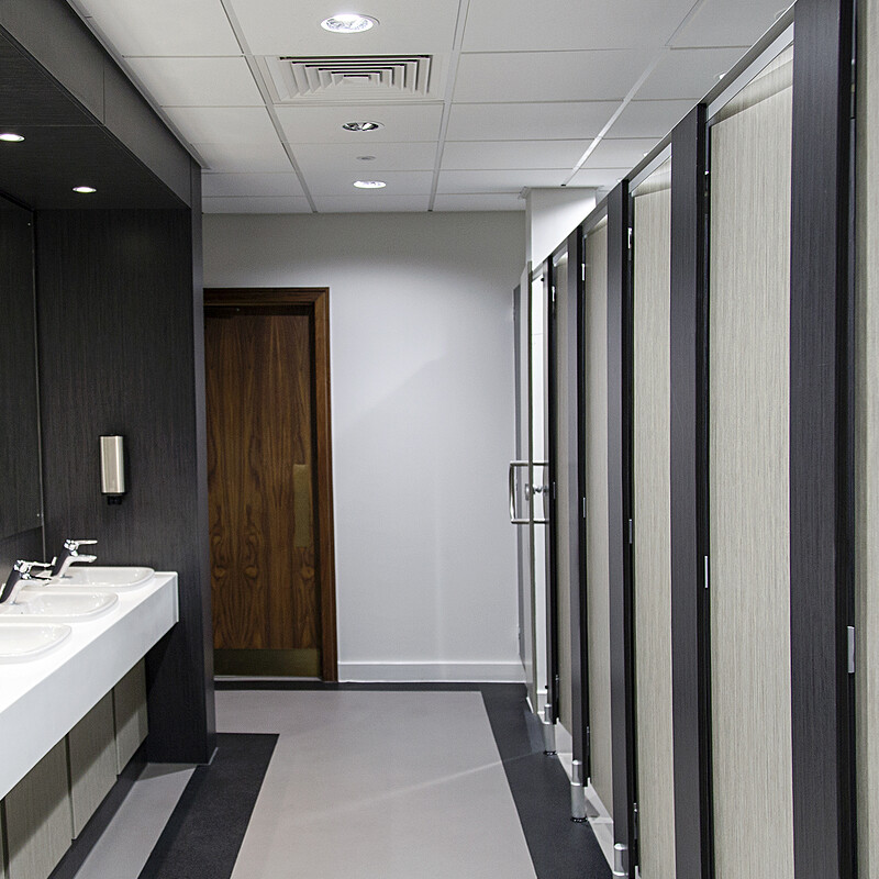 Toilet cubicles - Public-Restroom-With-Cubicles-And-Sinks
